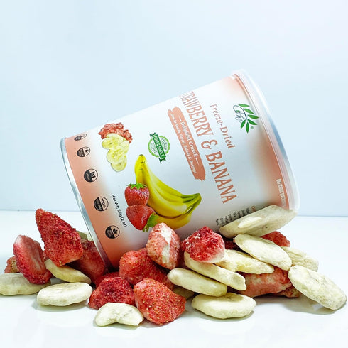 Pack 2 2 oz 1 2 CHAVI Freeze-Dried Strawberry Banana - of x - Healthy Ingredient Superfood - No Added Sugars