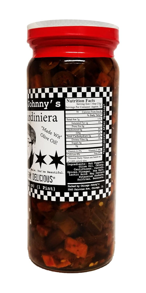 Chicago Johnny's Pack (32 Oz Chicago Johnnys Hot Giardiniera Olive Oil Two Pints Fl total)