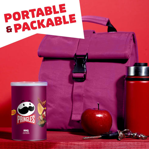 (12 Pringles Potato Crisps Chips, Lunch Snacks, Office and Kids Snacks, Grab N' Go, BBQ Cans)