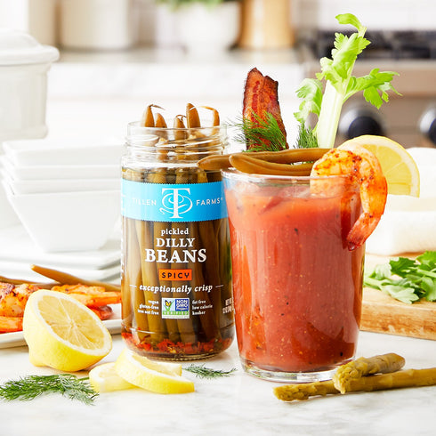 tillen farms 12 oz Pickled Hot & Spicy Dilly Beans