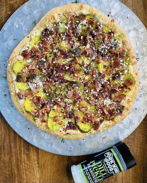 Pork King Good Dill Pickle Seasoning for Cooking & Popcorn - Keto Friendly, Paleo, Gluten Free (Single Shaker)