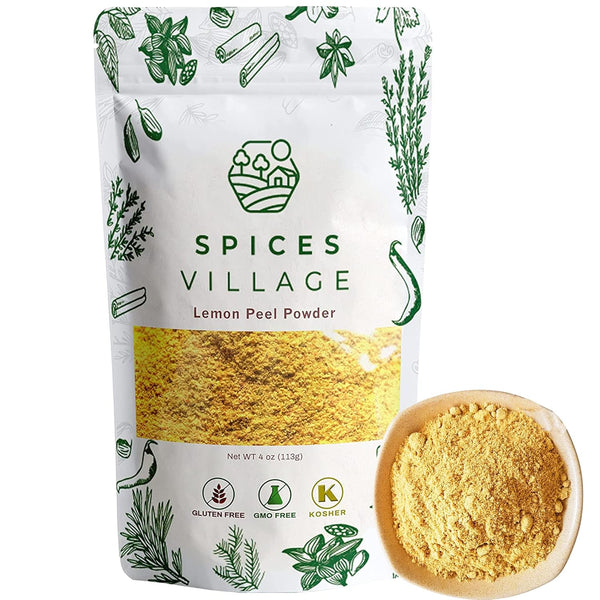SPICES VILLAGE Lemon Zest Powder, Natural Lemon Peel Powder for Baking, 4