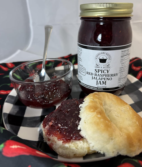 Scherger's Kettle - Shipshewana, IN 18 oz Spicy Red Raspberry Jalapeno Jam