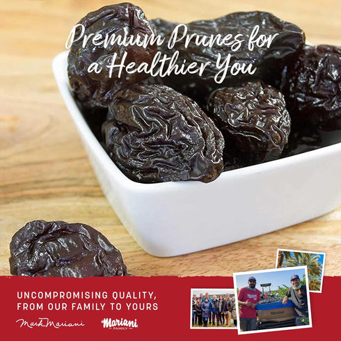 Mariani Probiotic Prunes Pitted Unsweetened, 7oz Bulk Dried Fruits, No Sugar Added for Healthy Bones and Digestive