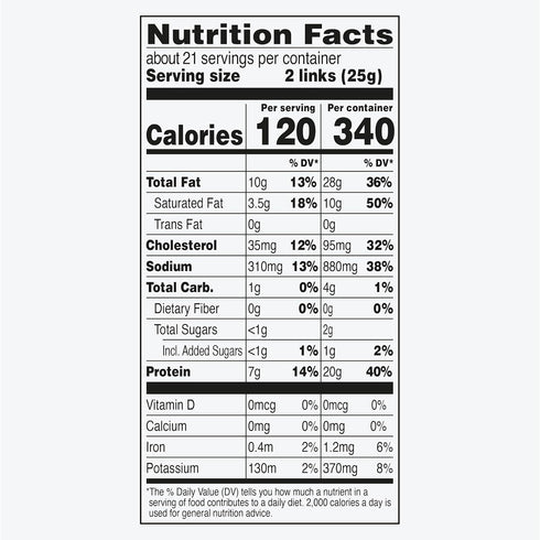 7g 2.5 oz. (Pack 7) Duke's Pork Hatch Green Chile Smoked Shorty Sausages, Protein Per Serving, Snack Bags