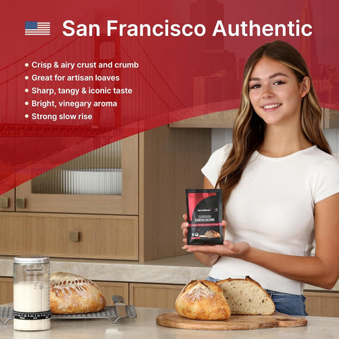 Apron Maven Premium Sourdough Starter Culture - San Francisco Style Heirloom Dehydrated With Simple Activation