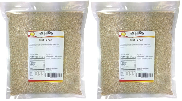 Medley Hills Farm Oat Bran 2 lbs (Pack of 2)