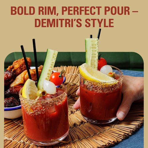 Rimmer 4 oz Demitri's RimShot Bloody Mary Rim Salt, Made With Hawaiian Sea & Smoked Spices, for Cocktails, Perfect