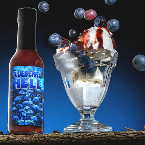 Blueberry Hell Hot Sauce - Hellfire - Carolina Reaper Peppers - 5 oz