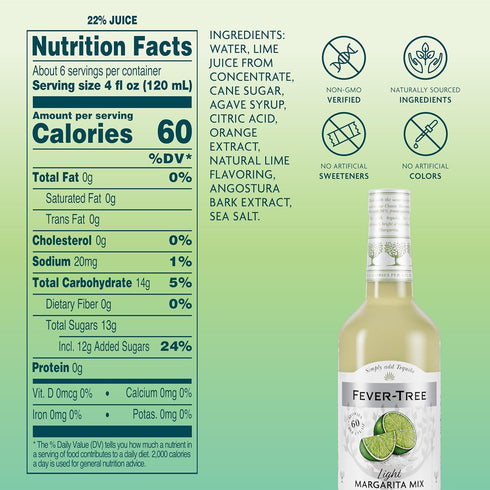 25.36 Oz Fever-Tree, Mix Margarita Light, Fl