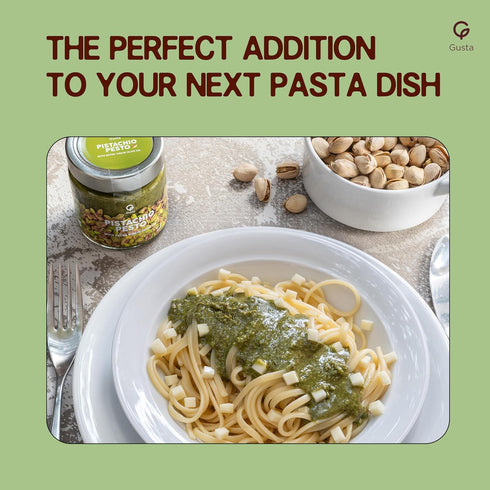 3 6.35oz Authentic Italian Imported Pistachio Pesto Savory Sauce - Only Ingredients - Creamy Gourmet Spread for Pasta