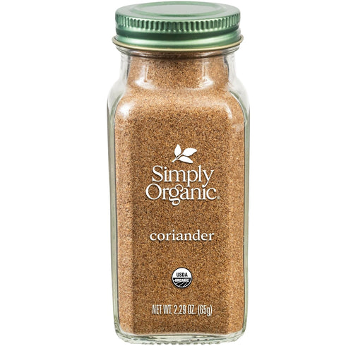 Simply Organic Ground Coriander Seed, 2.29-Ounce, Rich Warm Earthy Flavor, Bright Aroma, Slight Citrus Undertones