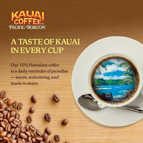 10% 1 Pack 48 Kauai Coffee K-Cup Pods for Keurig Brewers Arabica Coffee, Hawaiian Medium Roast, Vanilla Beans