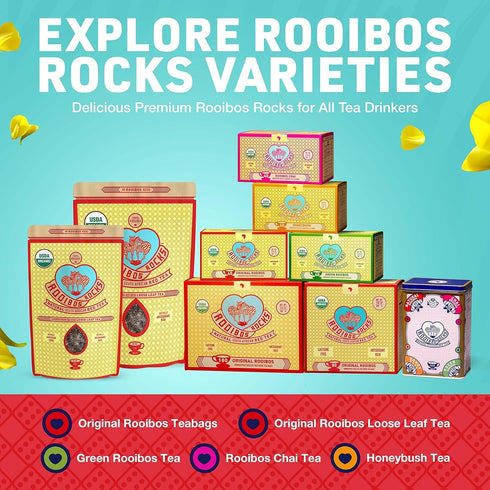 200 Caffeine Free Tea Organic Rooibos Tea Bags - Naturally Sweet Red Tea Safe for Children & Pregnant Women - Low