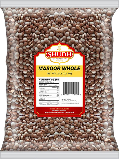 Indian Spice MASOOR WHOLE 2LB