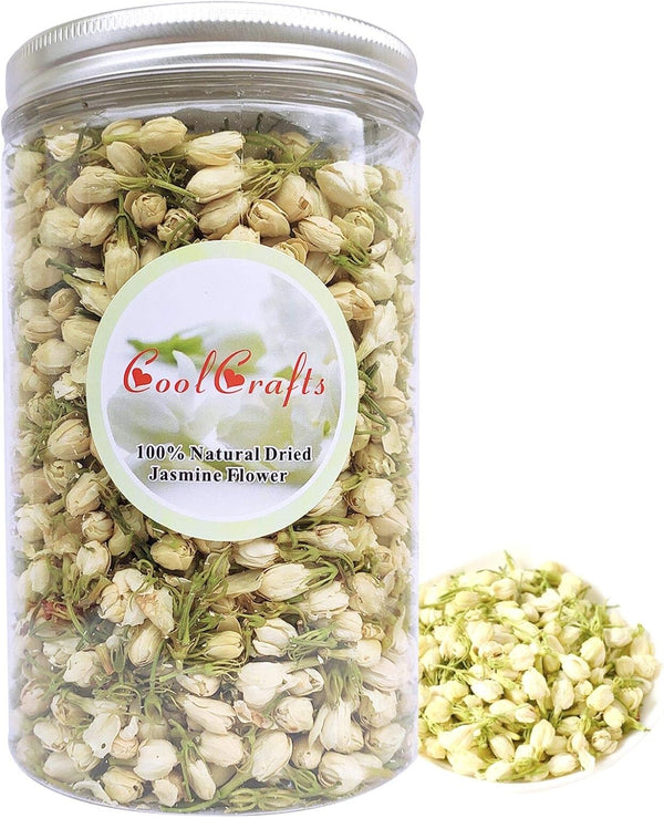 Dried Jasmine Flowers, Culinary Jasmine Buds for Tea, Baking, Crafting - 2 OZ
