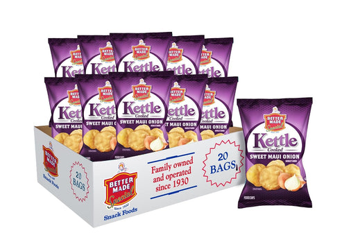 Better Made Kettle Cooked Potato Chips - Sweet Maui Onion 20 X