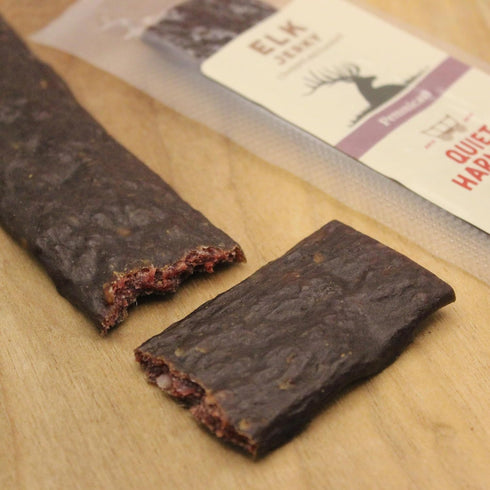 Quiet Harmony Ranch Pemmican 0.65 oz 100% (Pack 6 Elk Jerky from - each, Elk Meat - No Added Beef, Pork, or other Meat