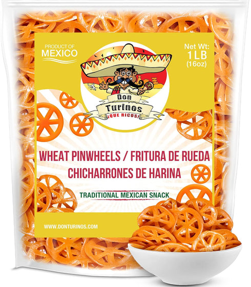 Duritos (Duros) Pinwheels Wheat Snacks 1LB - Mexican Wheat Wheel Pasta -
