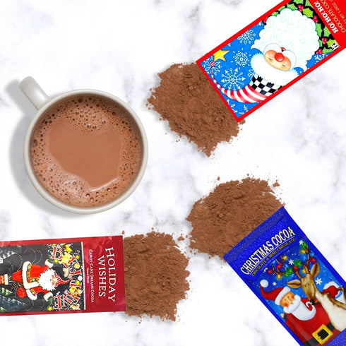 Packets Packaged Pack 3, 1.25 (Packet Needzo Christmas Hot Chocolate Assortment, Individually Cocoa Powder, Small