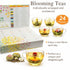 24 Set Blooming Tea & Edible Flower Infusions, Green Tea, Unique Flavors Gift for Everyone Natural, Floral & Aromatic