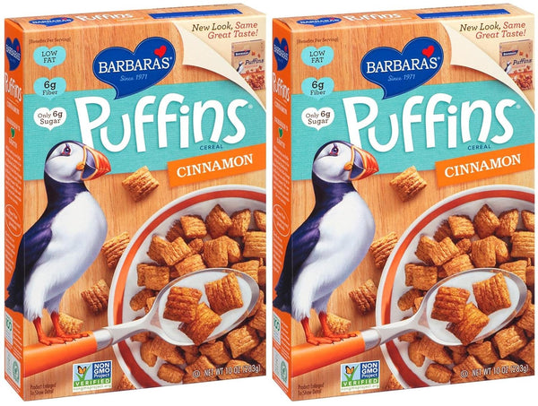Barbara's Barbaras Puffins Cinnamon, 10 oz, 2pk