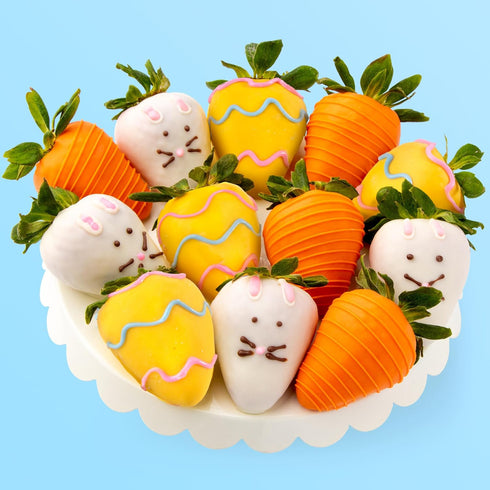 12 Hoppy Easter Chocolate Covered Strawberries - Berries by Love Berries