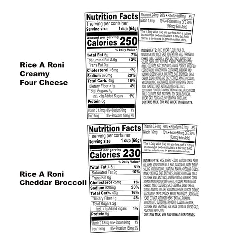 Pack, Pack 12 Rice-A-Roni Cups, Cheese Lovers Variety