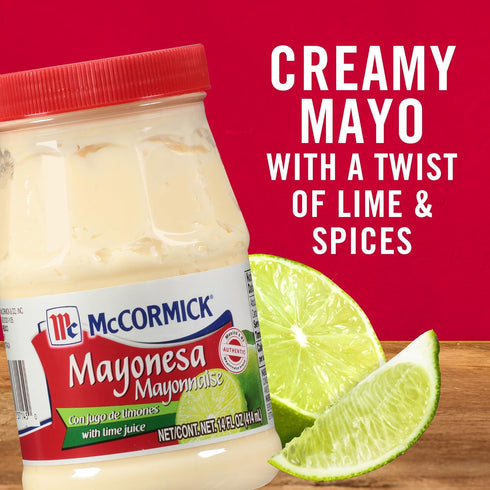 14 Oz (Pack 1) McCormick Mayonesa (Mayonnaise) With Lime Juice, Fl