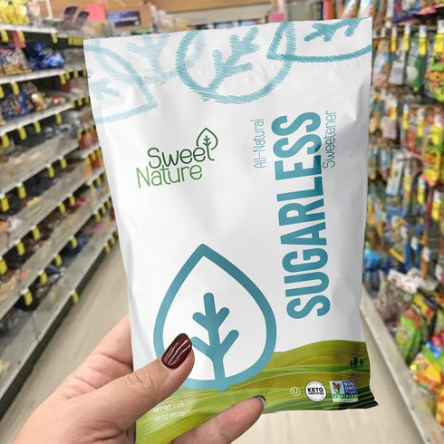80 5 LB (pack 1) Sweet Nature Sugarless Erythritol and Stevia Blend Sweetener Ounce ( ) White