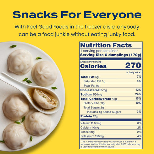 Frozen 6 Feel Good Foods Chicken Soup Dumplings - Gluten Free Appetizers, Ounce