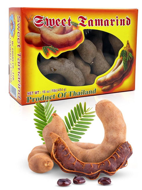 Large Sweet Tamarind Pods, Whole Fruit 100% Natural Hot, No MSG, 4
