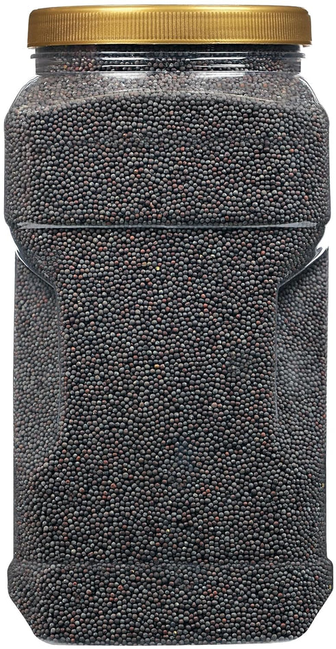 112oz (7lbs) 3.18kg Rani Black Mustard Seeds Whole Spice (Kali Rai) Bulk PET Jar ~ All Natural | Gluten Friendly |
