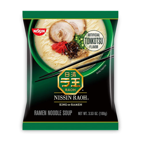 3.53 (Pack 6) Nissin RAOH Ramen Noodle Soup, Tonkotsu, Ounce