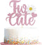 Kaakswa Two Cute Cake Topper Girl 2nd Birthday Party Decoration Sweet Baby Girl