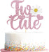 Kaakswa Two Cute Cake Topper Girl 2nd Birthday Party Decoration Sweet Baby Girl