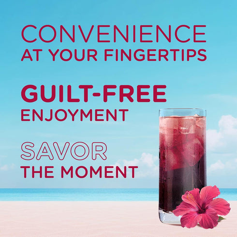 1:1 32 Oz SPLENDA Premium Hibiscus Tea Concentrate, Zero Sugar, Gluten Free, Real Brewed Tea, Fl