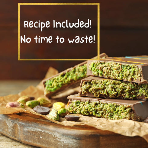 Ma Lit Candy Dubai Chocolate Bar Kit - Holidays Gift Box - INCLUDES Kataifi, Pistachio & Tahini Cream, Recipe