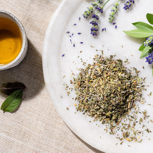 15 Count (Pack 1) Rishi Tea Lavender Mint Herbal Tea - Organic, Caffeine Free Sachet Bags, Calming Lavender