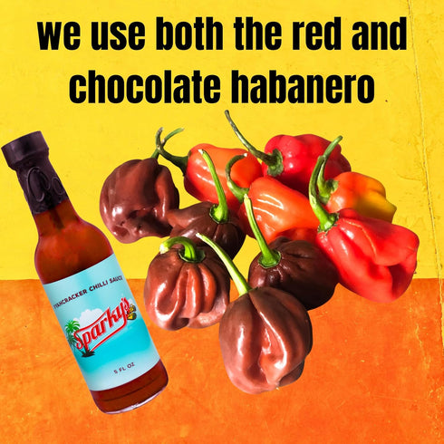 SPARKY'S SAUCES & MARINADES (5 OZ, 148ML) Habanero Hot Sauce for Spice Addicts with Sweet Jerk Caribbean Spices - Made
