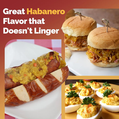 2-Pack Habanero Relish for Sausages and Burgers Slawsa Fire Gourmet Cabbage Topping with Real Habanero Peppers |