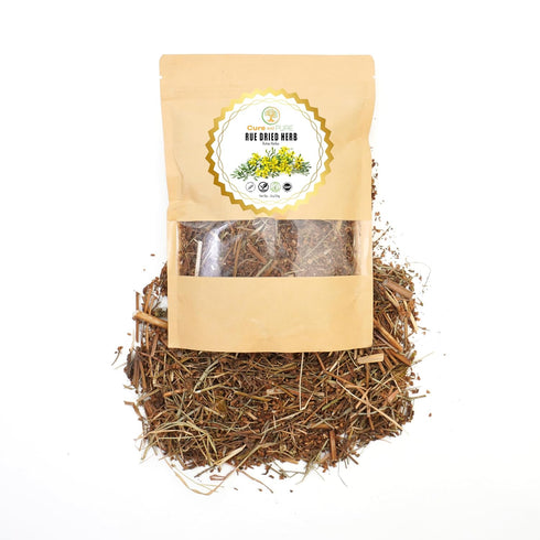 2 oz/56 Cure wid Pure Dried Rue Herb - Ruda Planta Natural In Eco-Friendly Resealable Pouch - Rich Taste & Aromatic