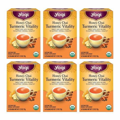 Yogi Tea Honey Chai Turmeric Vitality Tea - 16 Tea Bags per