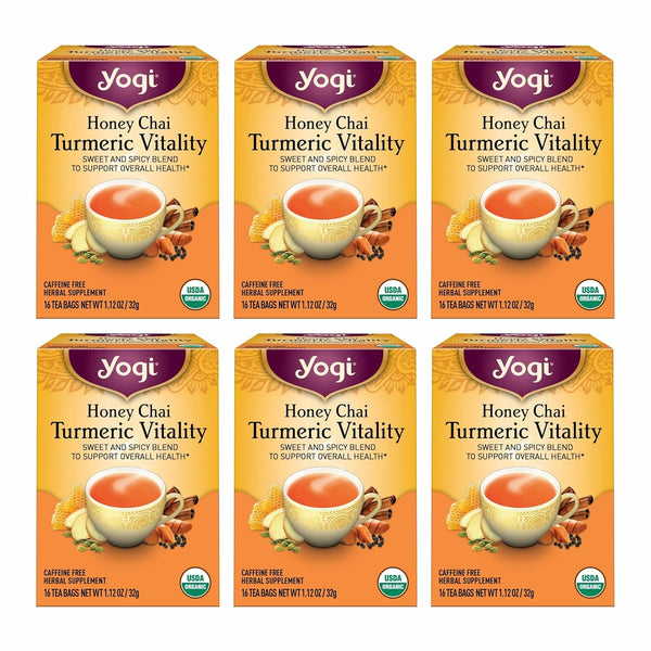 Yogi Tea Honey Chai Turmeric Vitality Tea - 16 Tea Bags per