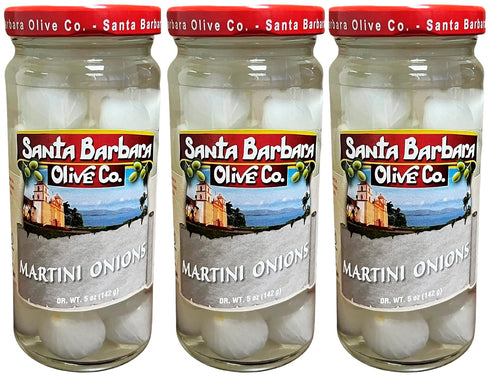 Santa Barbara Martini Onions in Vermouth 5oz, 3 pack
