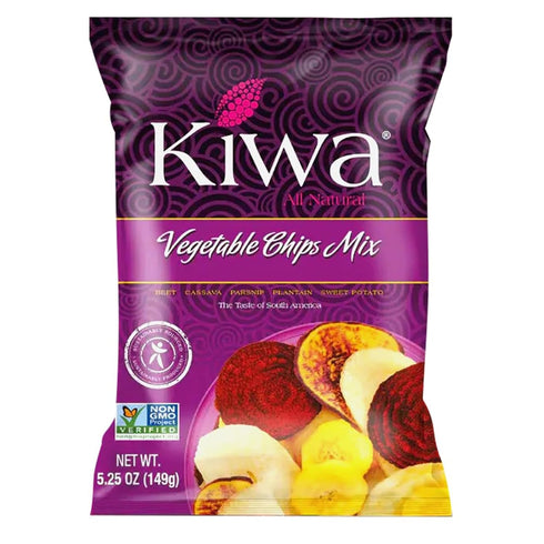 5-Pack 5.25oz (5 Count) Kiwa Vegetable Chips Mix Gluten-Free, Vegan, Kosher, Non-GMO Snack Made with Cassava, Parsnip