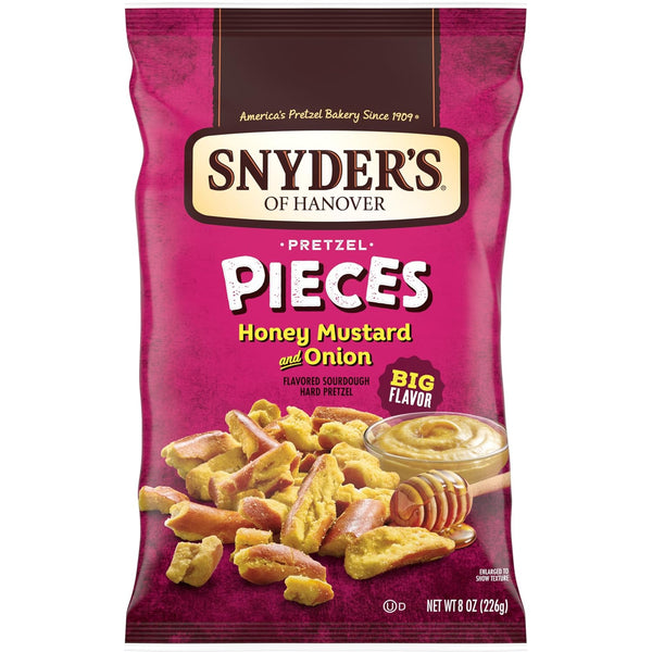 Snyder's of Hanover Pretzel Pieces, Honey Mustard and Onion, 8 oz (Pack