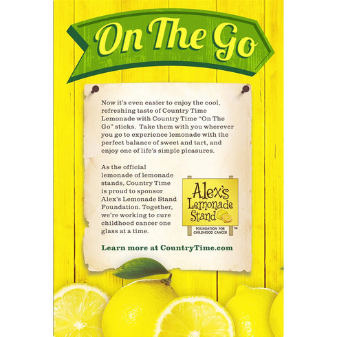 Country 60 Packs, 6 10 Packets Time Lemonade Naturally Flavored with other natural flavor On-The-Go Powdered Drink Mix