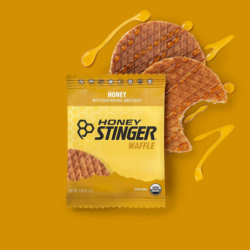 Honey Stinger Organic Honey Waffle, Energy Stroopwafel, Sports Nutrition, Box of 16 Waffles, 16.96 Ounce