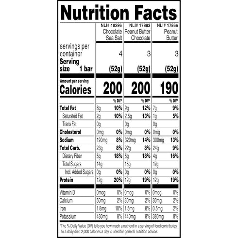 RXBAR Protein Bars, Variety Pack, 18.3 oz Box (10 Bars)